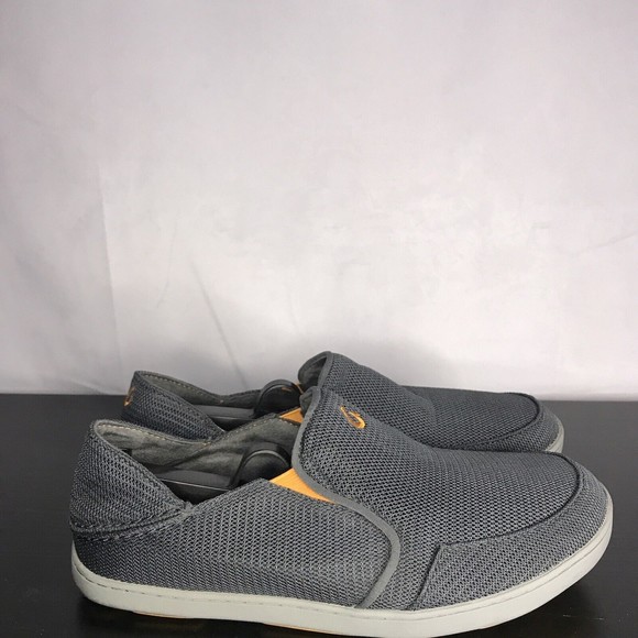 Olukai Nohea Mesh Slip-On Dark Gray Casual Shoes Men’s Size US 8 EUR 41